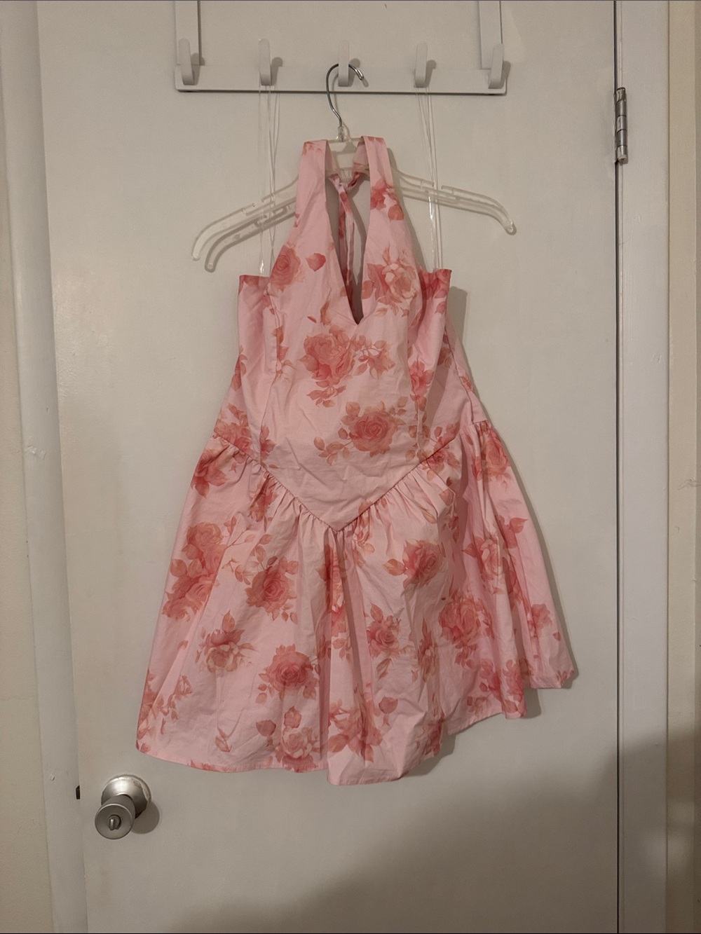 Wild Fable Pink Floral Halter Fit-and-Flare Dress